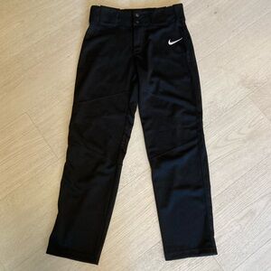 Boys NIKE Black Baseball Pants-Medium, 25” Inseam-Open Leg-EUC